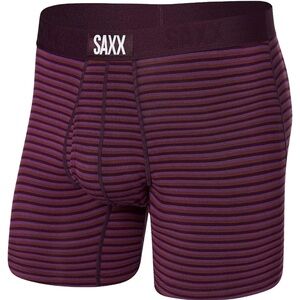 SAXX Ultra Super Soft Men’s Boxer Briefs - Micro Stripe/Plum - Sz - Small